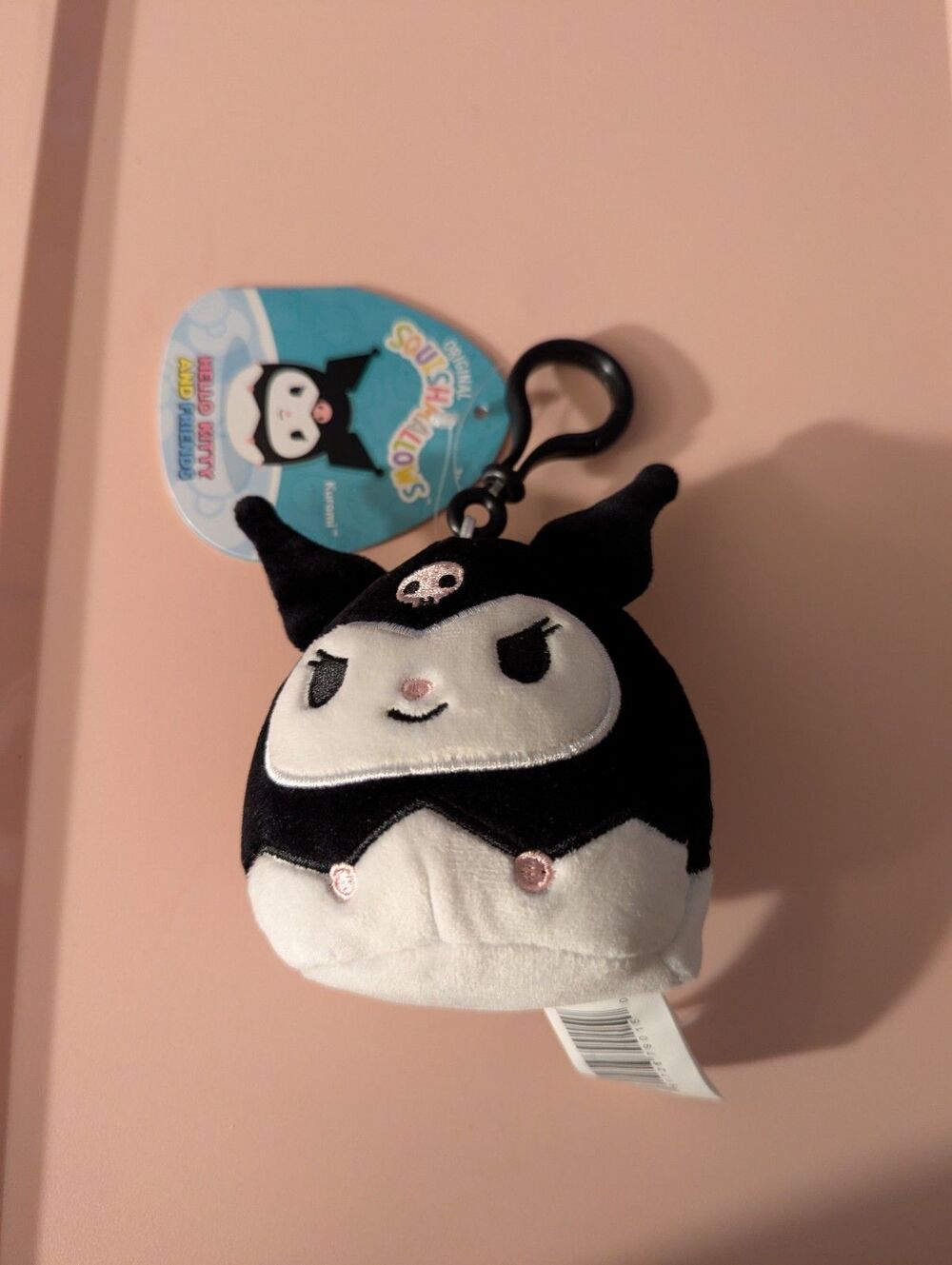 Squishmallows Sanrio 3.5-Inch Kuromi Official Jazwares Plush Bag Clip